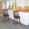 Costway Set of 2 25'' Swivel Bar stool Leather Padded Dining Kitchen Pub Bistro Chair High Back